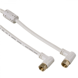 Hama SAT kábel F-vidlica - F-vidlica, 1,5 m, kolmé konektory 95 dB, 3*