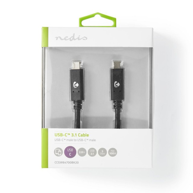 Nedis Kabel USB 3.1 (Gen2) | USB-C™  – USB-C™, 2 m