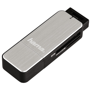 Hama èítaèka kariet USB 3.0 SD/microSD, strieborná