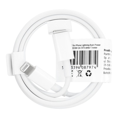 Cable Type C for iPhone Lightning white 2 meter