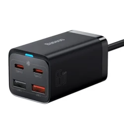 BASEUS charger GaN3 Pro 2x USB + 2x Type C PD 65W black CCGP040101