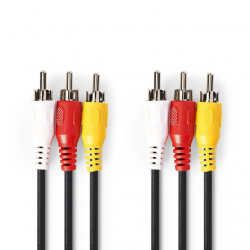 Videokabel | 3x RCA Zstrka - 3x RCA Zstrka | 1,5 m |