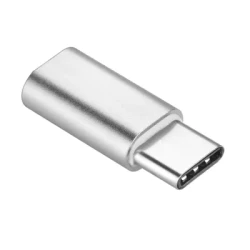 Adapter charger Micro USB / USB TYPE C silver