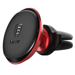 BASEUS car holder Magnetic Air Vent Car Mount Holder with cable clip red SUGX-A09