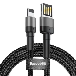 BASEUS cable Cafule for iPhone Lightning 8-pin 2,4A CALKLF-GG1 1m Grey-Black