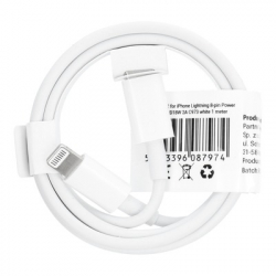 Cable Type C for iPhone Lightning white 1 meter