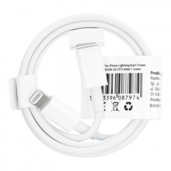 Cable Type C for iPhone Lightning white 2 meter