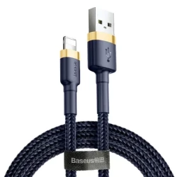 BASEUS cafule Cable USB for iPhone Lightning 8-pin 2.4A CALKLF-BV3 1m Gold-Blue