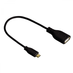 Hama micro USB OTG redukcia 15 cm, čierna