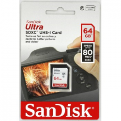 Sandisk Ultra SDXC 64 GB 80 MB/s Class 10
