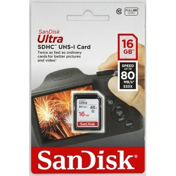 Sandisk Ultra SDHC 16 GB 80 MB/s Class 10 UHS-I