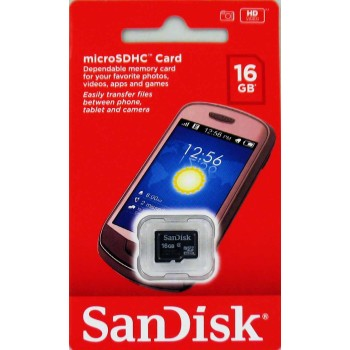 SanDisk 16 GB microSDHC Class 4