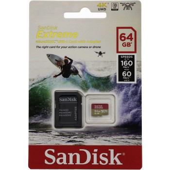 SanDisk Extreme micro SDXC 64 GB 160 MB/s A2 C10 V30 UHS-I U3